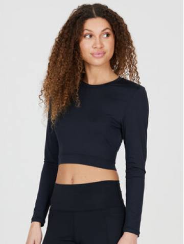 Athlecia Футболка Marianne W Cropped L/S Tee EA233339 Чорний Regular Fit Athlecia Футболка Marianne W Cropped L/S Tee EA233339 Чорний Regular Fit