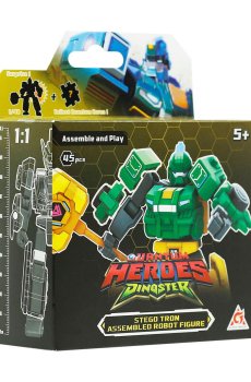 Робот-конструктор-сюрприз Dinoster Стего Трон, 10.5 см, от 5 лет, 45 элементов (EU580881A-4)