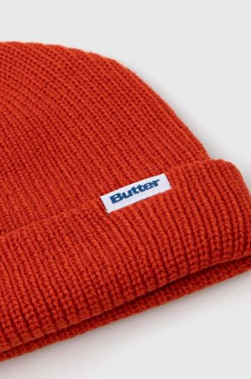 Шапка Butter Goods Wharfie Beanie цвет красный из толстого трикотажа BGQ3235704 Шапка Butter Goods Wharfie Beanie цвет красный из толстого трикотажа BGQ3235704