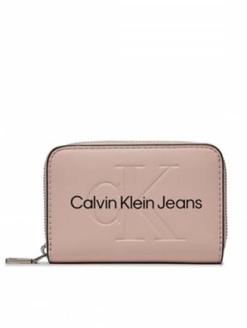 Calvin Klein Jeans Великий жіночий гаманець Sculpted Med Zip Around Mono K60K607229 Рожевий Calvin Klein Jeans Великий жіночий гаманець Sculpted Med Zip Around Mono K60K607229 Рожевий