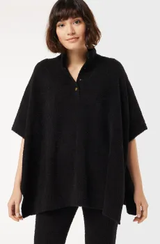 Женское черное пончо BIJAN Черный XS Etam 6537050