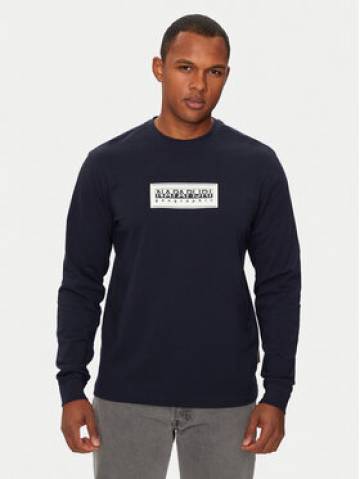 Napapijri Longsleeve S-Box Logo NP0A4I3M Cиній Regular Fit Napapijri Longsleeve S-Box Logo NP0A4I3M Cиній Regular Fit