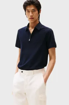 Мужское темно-синее поло PERFORMANCE ZIP Синий S Tommy Hilfiger MW0MW38746