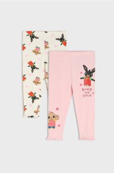 Набір з 2 бавовняних легінсів Bing - рожевий