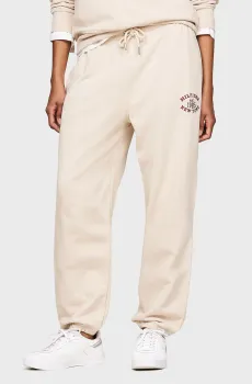 Женские бежевые спортивные брюки  REG VARSITY Бежевый L Tommy Hilfiger WW0WW42584