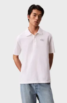 Мужское белое поло EASY MONOLOGO CASUAL Белый XXL Calvin Klein Jeans LV04RF209G