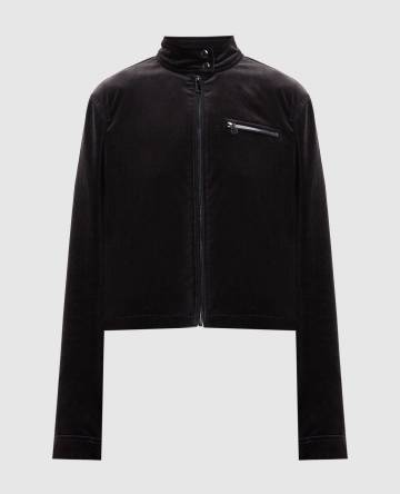 Коричневая бархатная куртка