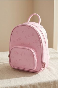 Малий рюкзак з тисненим візерунком Hello Kitty - рожевий