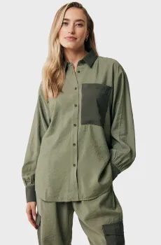 Женская оливковая блуза Оливковый XS Mexx MF006102741W