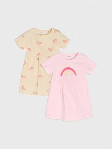 Сукні, 2 шт. - пастельний рожевий