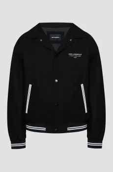 Мужская черная шерстяная куртка Черный 50 Karl Lagerfeld 553538.505006;991