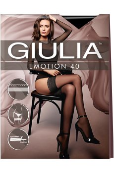 Чулки женские Giulia Emotion 40 DEN, Nero, размер 1/2