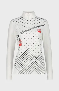 Женская белая спортивная кофта с узором FUNCTION Белый 42 CMP 35L0496-A001