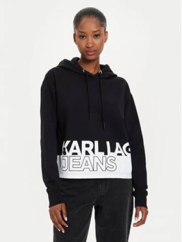 Karl Lagerfeld Jeans Світшот 245J1803 Чорний Regular Fit Karl Lagerfeld Jeans Світшот 245J1803 Чорний Regular Fit