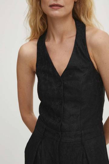 Платье Answear Lab цвет чёрный maxi расклешённая Платье Answear Lab цвет чёрный maxi расклешённая