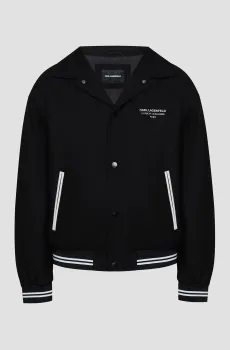 Мужская черная шерстяная куртка Черный 56 Karl Lagerfeld 553538.505006;991