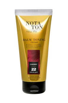 Тонирующий бальзам для волос Notaton New Life Balm Toning с био-золотом, 22 Вишневый, 150 мл