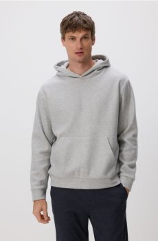 Reserved - Худі з кишенею спереду - темно-сірий - ZU314-90M