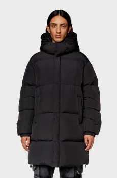 Мужской черный пуховик W-ROLFYS-LONG Черный 46 Diesel A10599 0AEAI