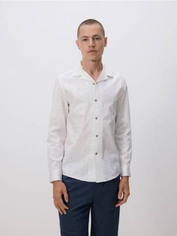 Reserved - Сорочка з візерунком regular fit - білий - 750EH-00P Reserved - Сорочка з візерунком regular fit - білий - 750EH-00P