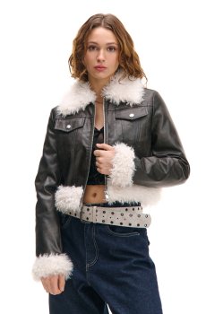 Cropp - Куртка зі штучної шкіри - чорний