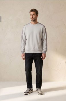 Кофта crewneck з домішкою бавовни - нюдовий