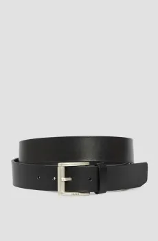 Мужской черный кожаный ремень Черный 100 HUGO 50529656;001