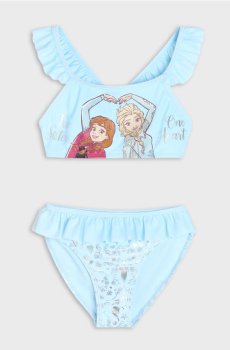 Двокомплектний купальник з воланами Frozen - блакитний