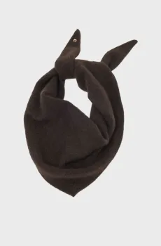 Женский темно-коричневый шерстяной платок Коричневый ONESIZE MAJE MFABO00633_Dark brown