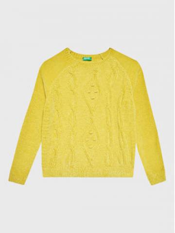 United Colors Of Benetton Светр 1027C101P Жовтий Regular Fit United Colors Of Benetton Светр 1027C101P Жовтий Regular Fit