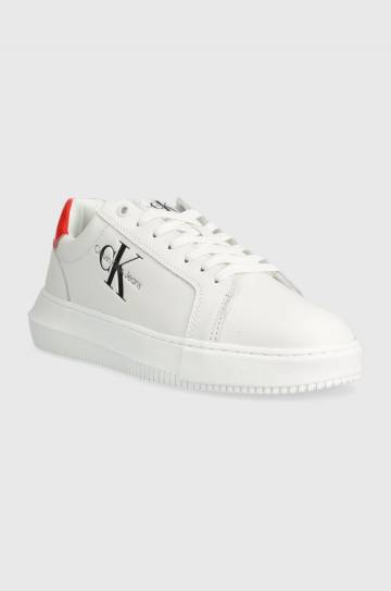 Кожаные кроссовки Calvin Klein Jeans YM0YM00681 CHUNKY CUPSOLE MONOLOGO цвет чёрный Кожаные кроссовки Calvin Klein Jeans YM0YM00681 CHUNKY CUPSOLE MONOLOGO цвет чёрный