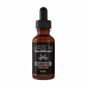 Мужское масло для бороды Razor MD Beard Oil Цитрус и кедр, 30 мл Мужское масло для бороды Razor MD Beard Oil Цитрус и кедр, 30 мл
