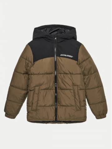 Jack&Jones Junior Пуховик Canteen BlockIing 12258878 Коричневий Regular Fit Jack&Jones Junior Пуховик Canteen BlockIing 12258878 Коричневий Regular Fit