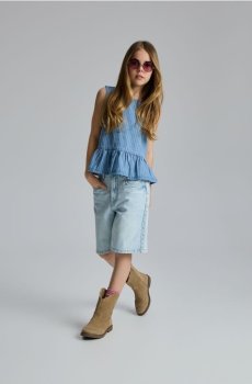 Reserved - Джинсові шорти-бермуди - синій - 271HN-05J