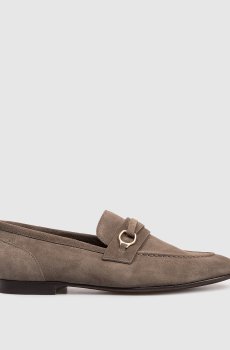 Коричневые замшевые лоферы