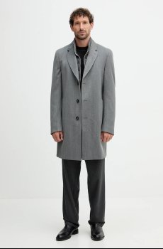 Пальто с шерстью BOSS H-Hyde-Bib-254