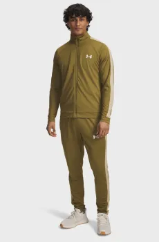 Мужской оливковый спортивный костюм (кофта, брюки) UA Rival Knit Track Suit Оливковый S Under Armour 1357139-320