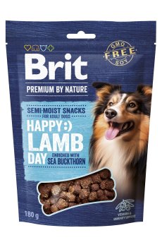 Лакомства для взрослых собак Brit Premium by Nature Semi-Moist Snacks полувлажные, с ягненком и облепихой, 180 г