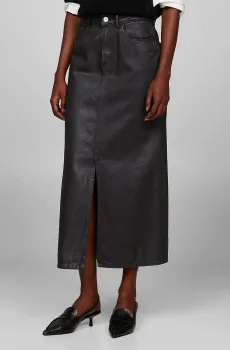 Женская черная джинсовая юбка DNM LONG MIDI SKIRT CTD Черный 34 Tommy Hilfiger WW0WW40824