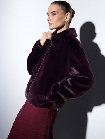 Mohito - Куртка зі штучного хутра - темно-фіолетовий - 40