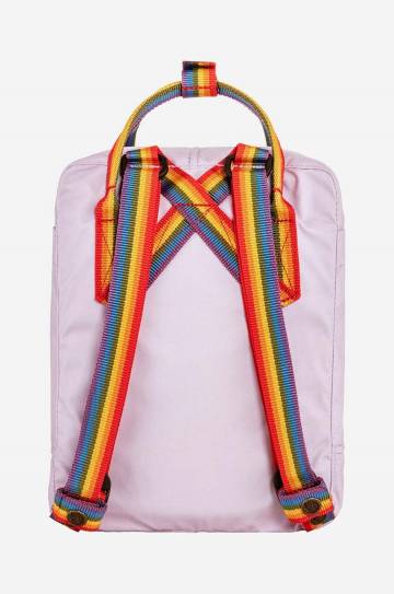 Рюкзак Fjallraven Kanken Rainbow Mini цвет фиолетовый маленький с аппликацией F23621.457.907-907 Рюкзак Fjallraven Kanken Rainbow Mini цвет фиолетовый маленький с аппликацией F23621.457.907-907