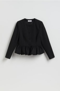 Reserved - Жакет із баскою - чорний - 537AO-99X