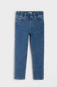 Джинси relaxed skinny з домішкою віскози - темно-синій