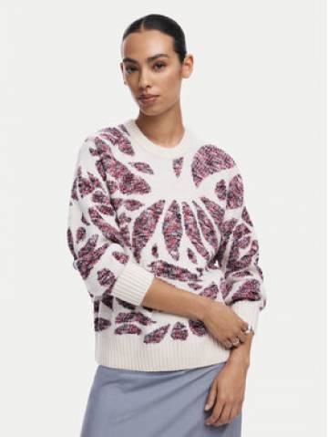 Desigual Светр Kamloops 24WWJF57 Écru Loose Fit Desigual Светр Kamloops 24WWJF57 Écru Loose Fit