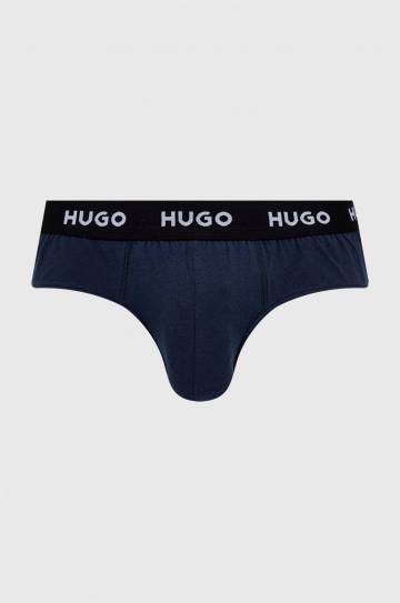 Слипы HUGO (3-pack) мужские цвет синий Слипы HUGO (3-pack) мужские цвет синий