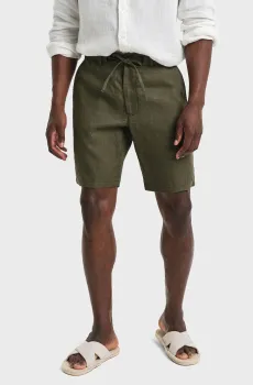 Мужские зеленые льняные шорты RELAXED LINEN DS SHORTS Зеленый M Gant 205073