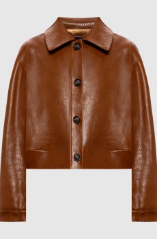 Коричневая кожаная куртка