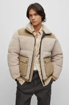 Мужская бежевая куртка Бежевый L HUGO 50496326;108