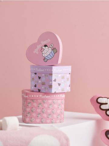 3 коробки для зберігання Pusheen - різнобарвний 3 коробки для зберігання Pusheen - різнобарвний