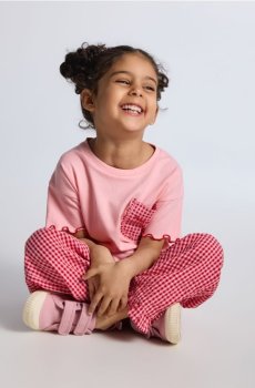 Reserved - Широкі штани з віскозою - рожевий - 801JL-38X